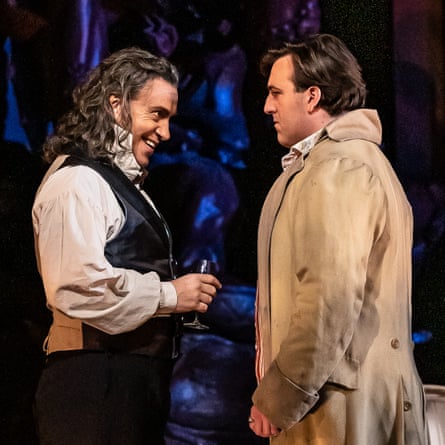 Mesmerising: Erwin Schrott as Baron Scarpia (left) with Freddie do Tommaso as Cavaradossi in Tosca, at the Royal Opera House.