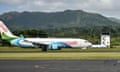 Air Vanuatu, Boeing 737-800, landing at Bauerfield International Airport, Port Vila