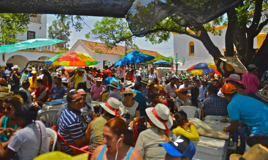 Crowds at Plaza Alfonso Lopez, Valledupar, Colombia.