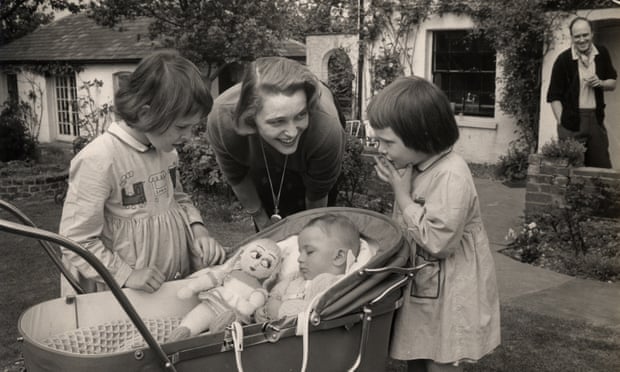 Theo convalescing with, from left, Olivia, Patricia, Tessa and Dahl