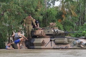 Residents are rescued by the army in Hermit Park