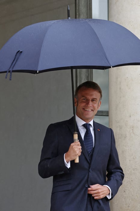 French President Emmanuel Macron at the Elysee Palace in Paris, France, July 24, 2025.