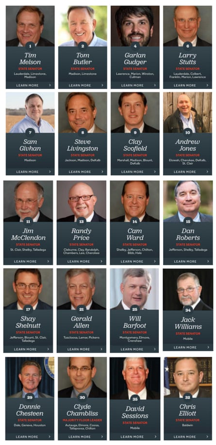 The members of the Republican senate caucus who voted to ban abortion