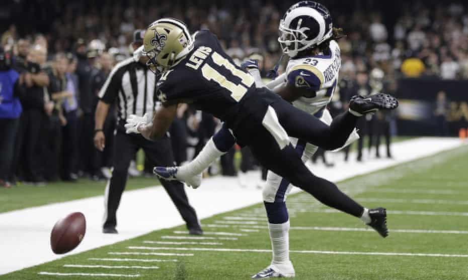 Tommylee Lewis and Nickell Robey-Coleman were at the forefront of a non-call that defined the Saints-Rams game