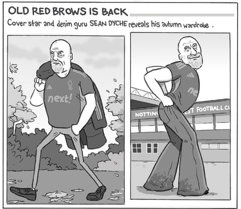 Football fashion cartoon, panel 5