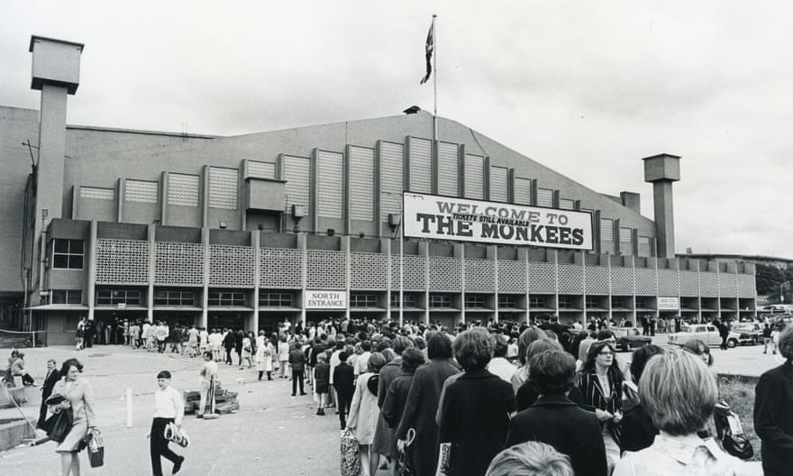 A little bit me, a little bit queue ... Fans line up to see the Monkees at Wembley Arena, 2 July 1967.