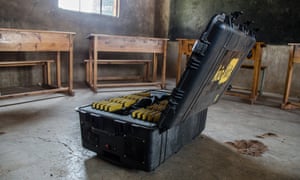 A Kio Kit box in a school room in Kenya