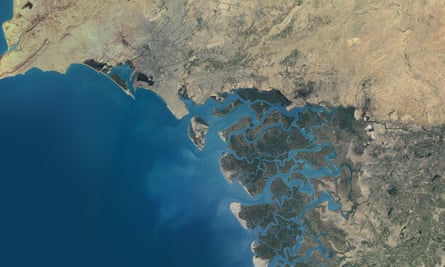 Indus Delta, Pakistan, True Color Satellite Image
