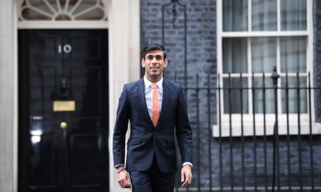 The newly installed chancellor of the exchequer, Rishi Sunak, leaving Downing Street.