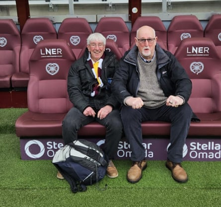 Stewart Roxburgh (left) and Ken Muir at Tynecastle