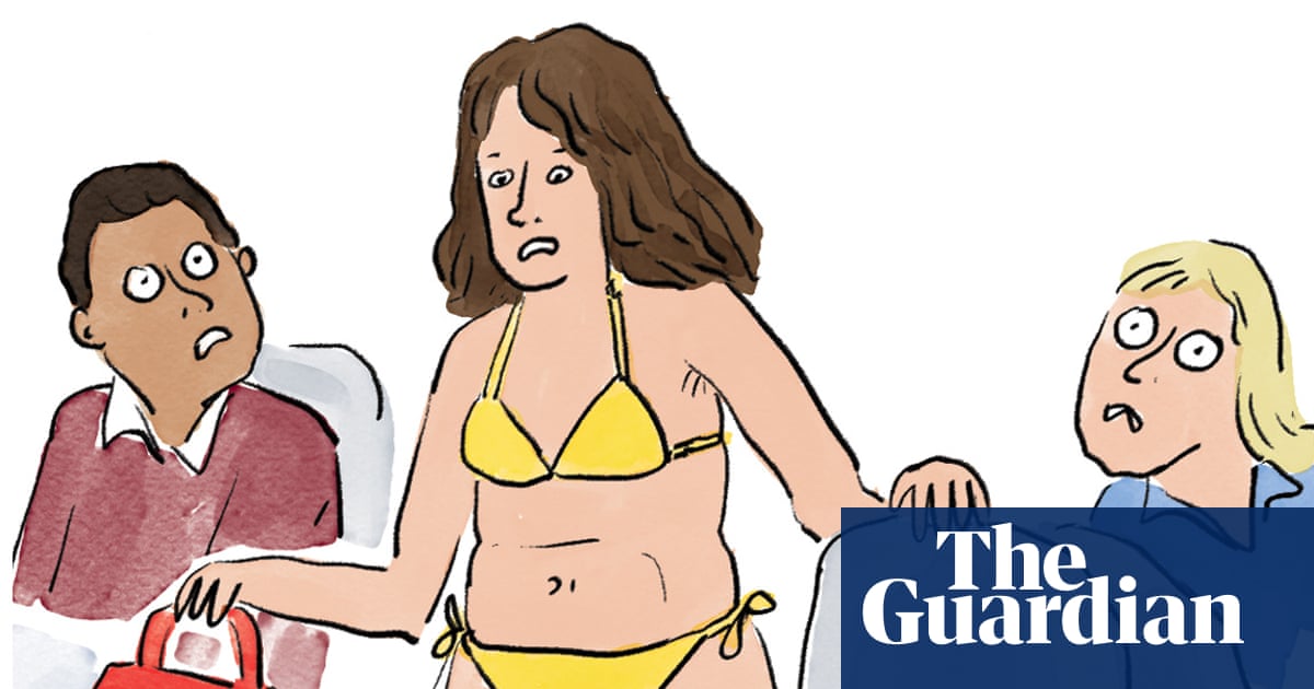 I’m taking the plunge and buying a new swimsuit: the Becky Barnicoat cartoon
