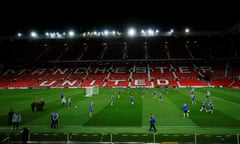 Astana train at Old Trafford in preparation for their Europa League game against Manchester United. 
