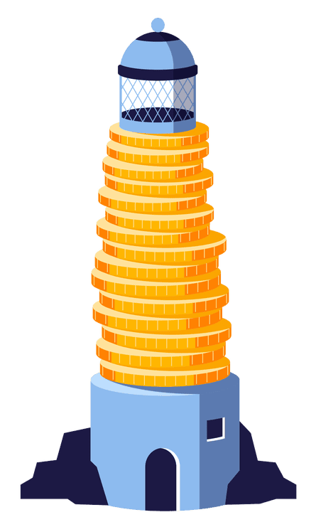 Um farol, feito de investimentos.