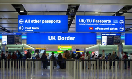 UK border control at Heathrow airport