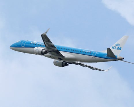 KLM commercial passenger jet.