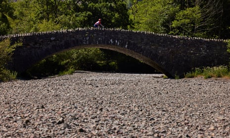 The River Derwent has run dry in parts of the Borrowdale valley for the third consecutive year