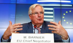 EU chief Brexit negotiator Michel Barnier met EU leaders in Luxembourg today.