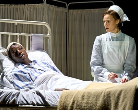 Briony (Isabella Dempster) nurses a soldier (Gabin Kongolo).