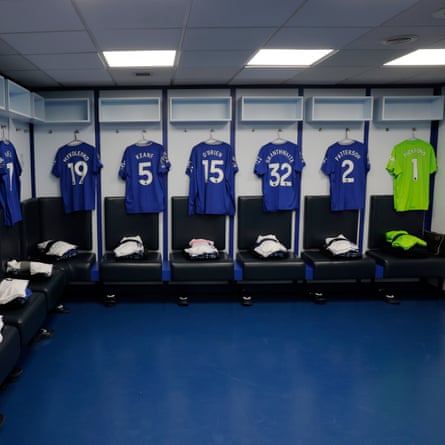 The home changing room at Goodison.
