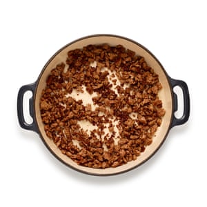 Fry the minced lamb until crisp – in dripping, rather than oil – for a fuller flavour