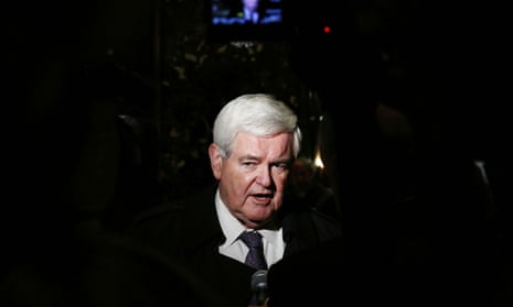 Newt Gingrich at Trump Tower in New York in 2016.
