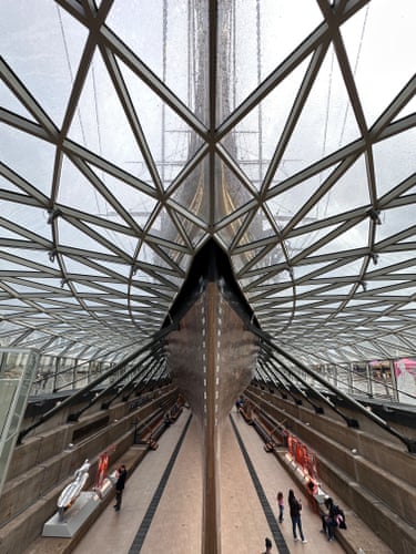 London, UK ‘The curves of the roof of the Cutty Sark museum are almost as beautiful as those of the ship itself (on no account call it a boat the staff warned us).’