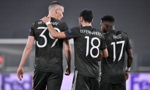 Scott McTominay, Bruno Fernandes and Fred