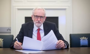 Jeremy Corbyn in his Westminster office