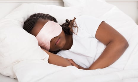 ‘Your body know that mask down means it’s sleep time’ (Posed by a model.)
