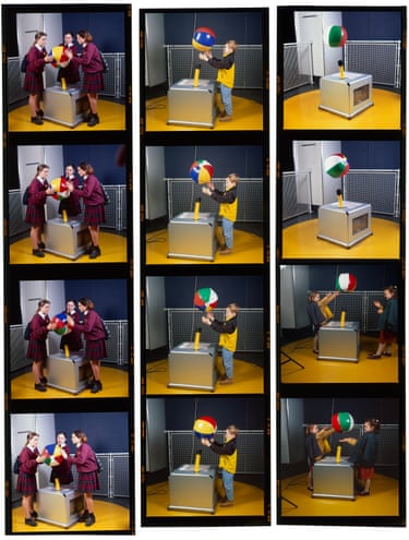 Girls with Ball, The Science Museum, London (contact sheet 4), Contact sheets 1997-2007