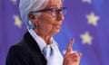 The ECB president, Christine Lagarde, speaks during a press conference in Frankfurt, Germany, in April.