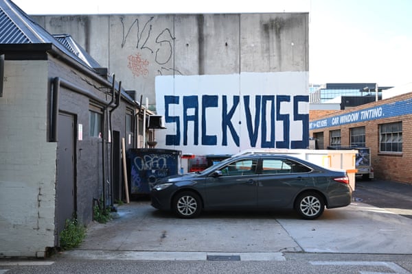 ‘Sack Voss’ graffiti painted on a wall in Richmond