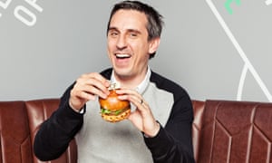 Gary Neville shot for the Observer food monthly at his restaurant Cafe Football