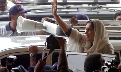 Benazir Bhutto greets supporters in November 2007, a month before she was assassinated.