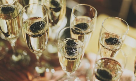 Half-filled champagne flutes