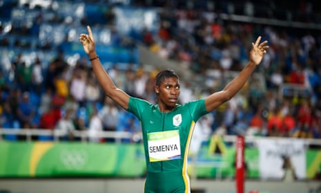 Caster Semenya of South Africa celebrates after winning the women’s 800m final at Rio 2016 Olympic Games.