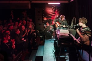 Natalia Przybysz (36) is a well-known Polish singer, Bydgoszcz; March 2017. Here; during a small show in Bydgoszcz; she dedicates one of her songs to all those who are fighting for women’s rights in the world, March 2017.