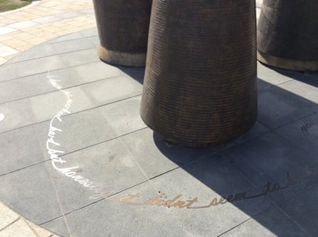 Closeup of the sculpture