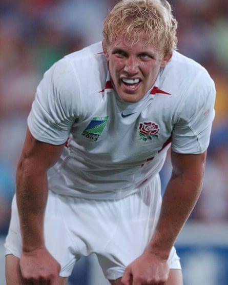 Lewis Moody playing for England against Urugay in 2003