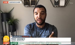Troy Deeney has been a high-profile absentee of phase one of the return to non-contact training.