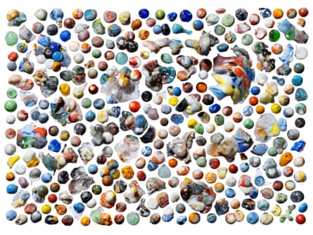 Melted marbles belonging to Kathleen Fleming of Boulder, Colorado, US