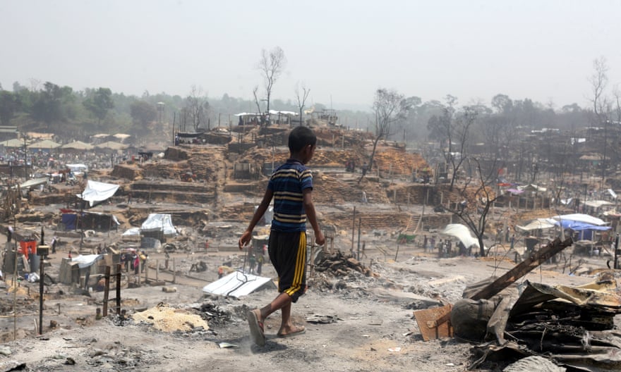 The aftermath of a huge fire in Cox’s Bazar