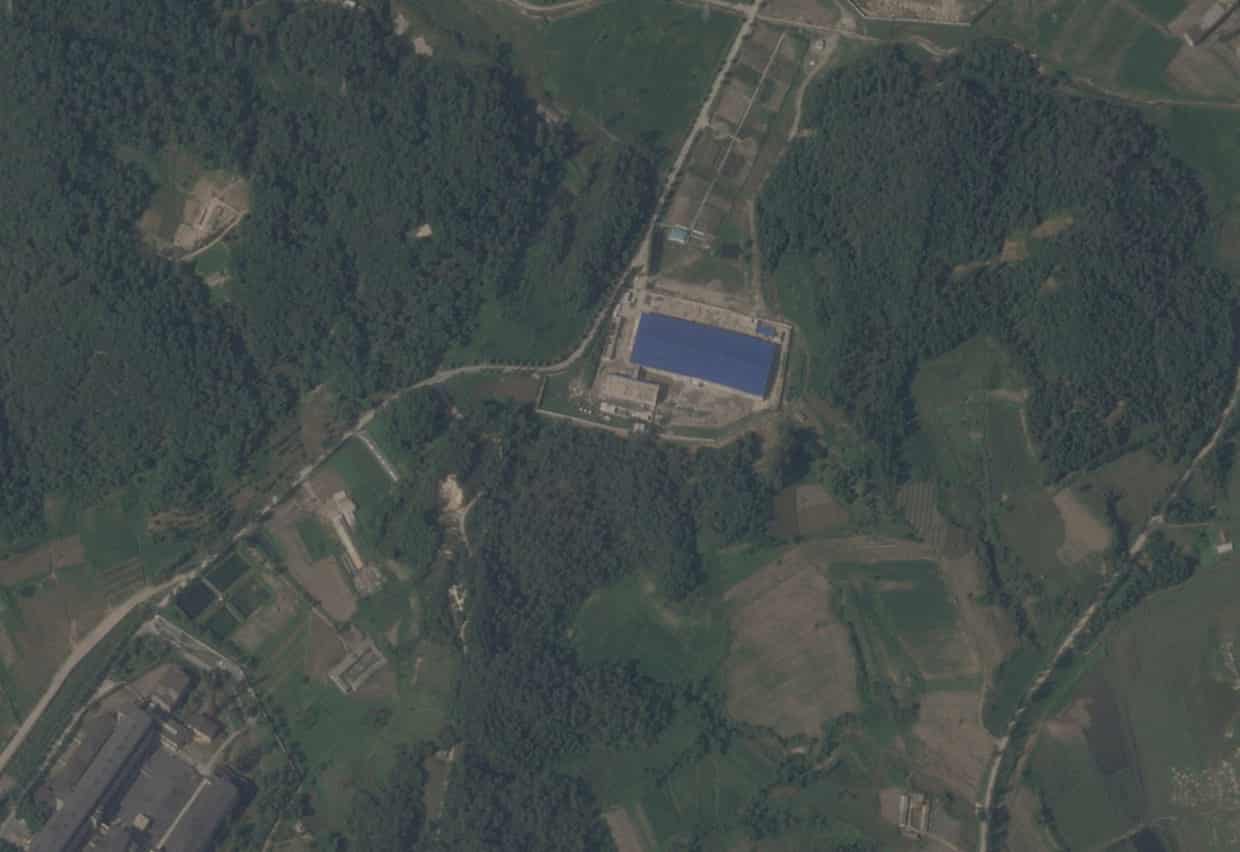 A satellite image from 4 September shows the nuclear material production factory in Yongbyon.