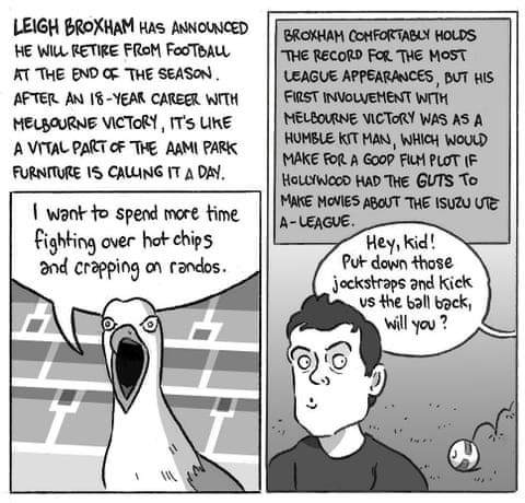 David Squires Cartoon on Leigh Broxham. , panel 1