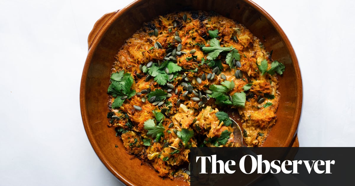 Nigel Slater’s recipe for baked roots with curry cream