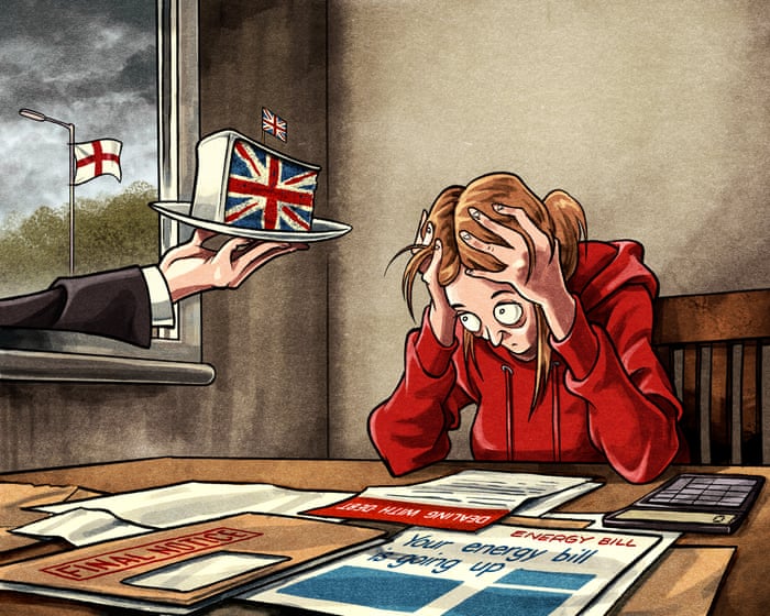 Worried about rising bills and getting by? Keir Starmer has the answer: try chewing a flag! | Aditya Chakrabortty