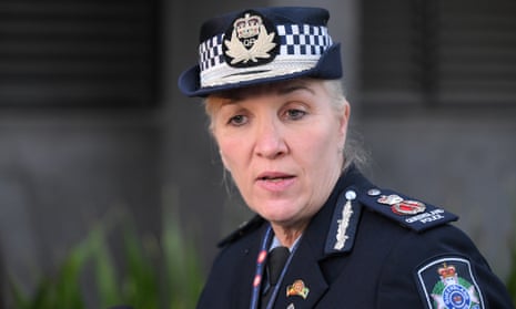 Queensland police commissioner Katarina Carroll leaving the inquiry