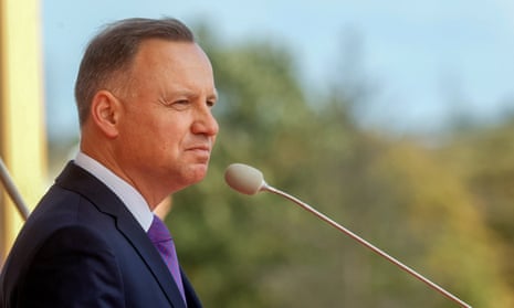 Andrzej Duda, the Polish president, in September. He said there was ‘a potential opportunity’ for Poland to take part in ‘nuclear sharing’.