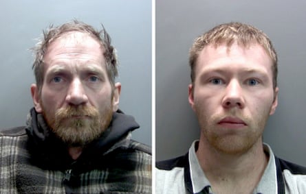Mugshots of the two men convicted of felling the Sycamore Gap tree