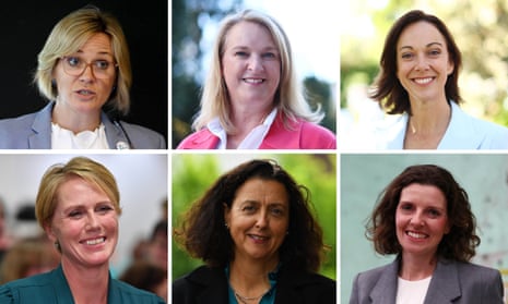 Successful Teal independent candidates - clockwise from top left: Zali Steggall, Kylea Tink, Sophie Scamps, Allegra Spender, Monique Ryan, Zoe Daniel